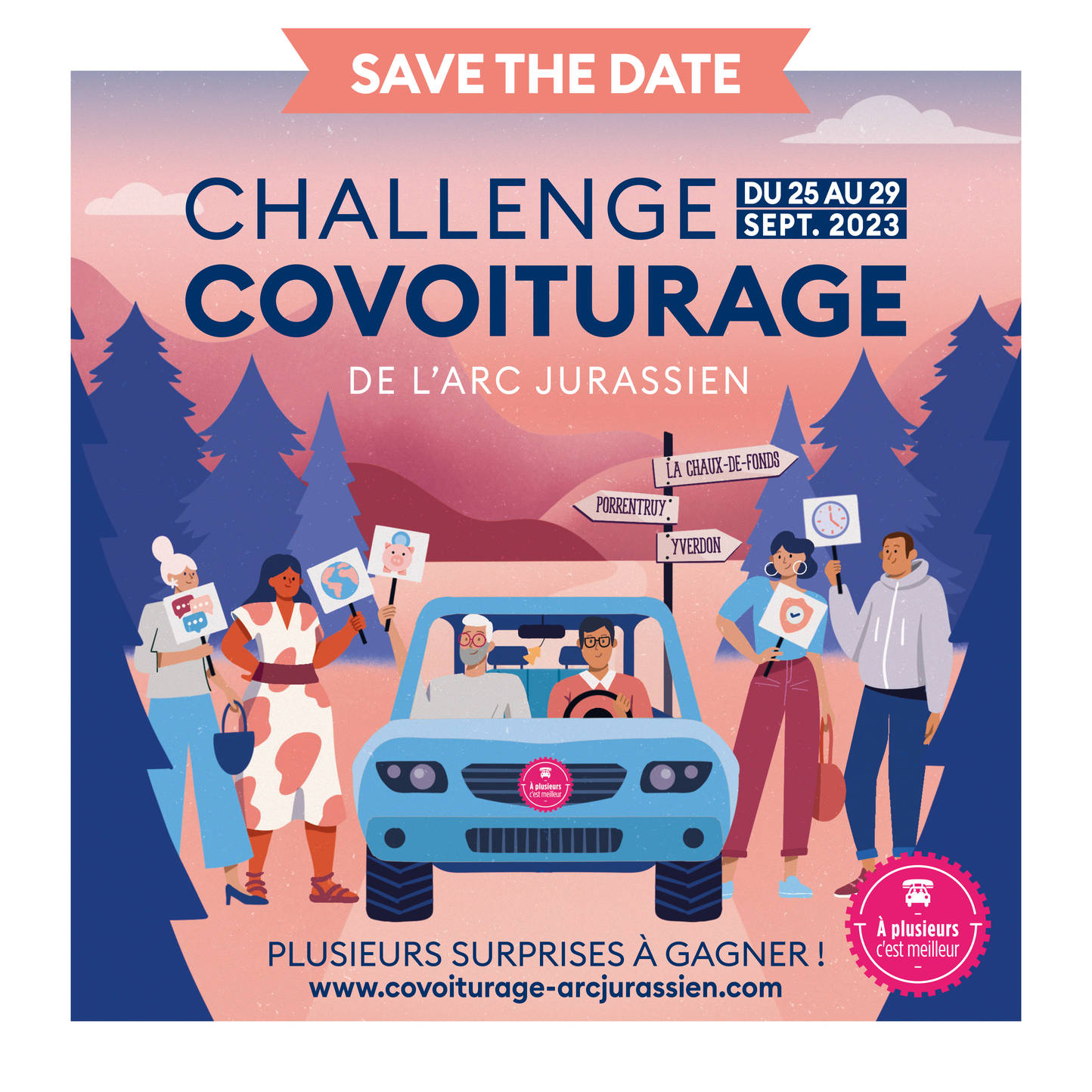 Le prochain Challenge Covoiturage aura lieu du 25 au 29 septembre 2023