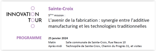 La 5e mission Innovation Tour à Ste-Croix le 25 janvier 2024