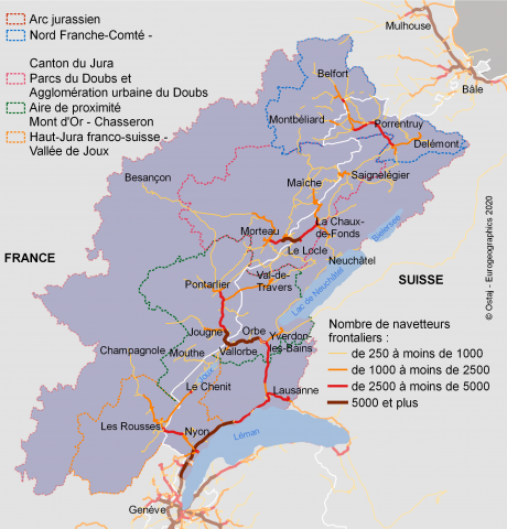 Estimation du nombre de travailleurs frontaliers 